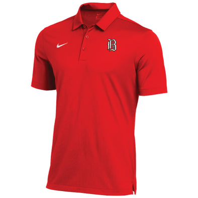 MENS NIKE RED FRANCHISE POLO -- OLD ENGLISH B