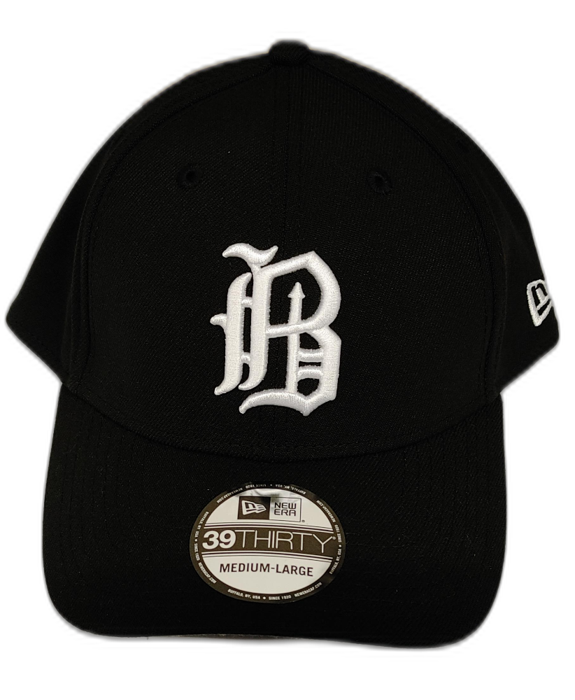39THIRTY Stretch Fit Black Old English B Cap – Birmingham Barons